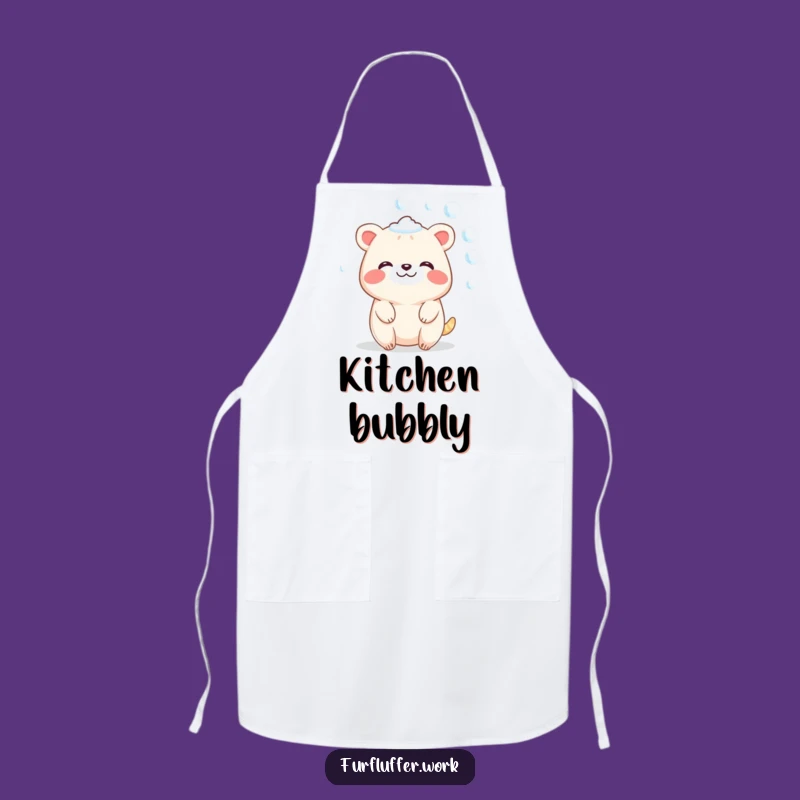 Funny Blissful Animal Bubble Apron - Chef's Spa Day Humor