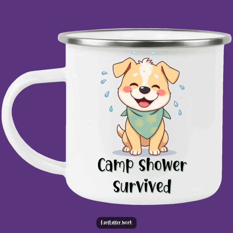 Funny Dog Water Shake Camping Mug: Adventure-Ready and Hilarious
