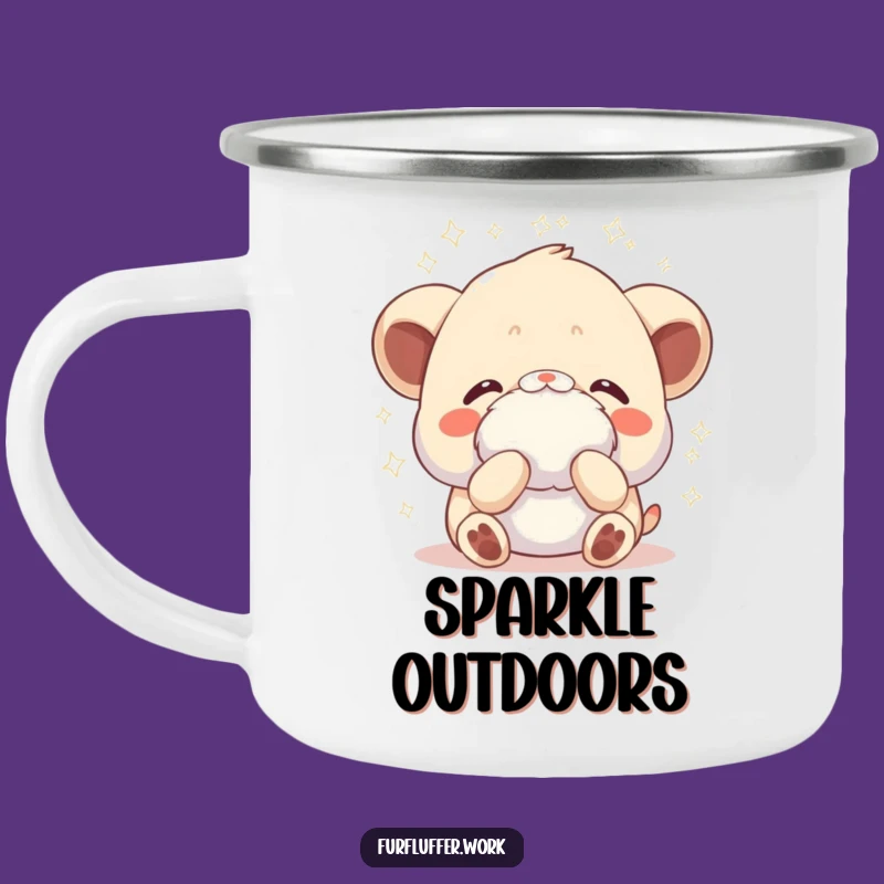 Funny Pampered Animal Fluff Camping Mug - Outdoor Spa Experience