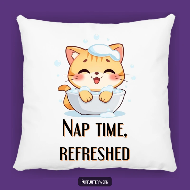 Funny Cat Bath Pillow: Cozy Comfort with a Hilarious Clean Feline