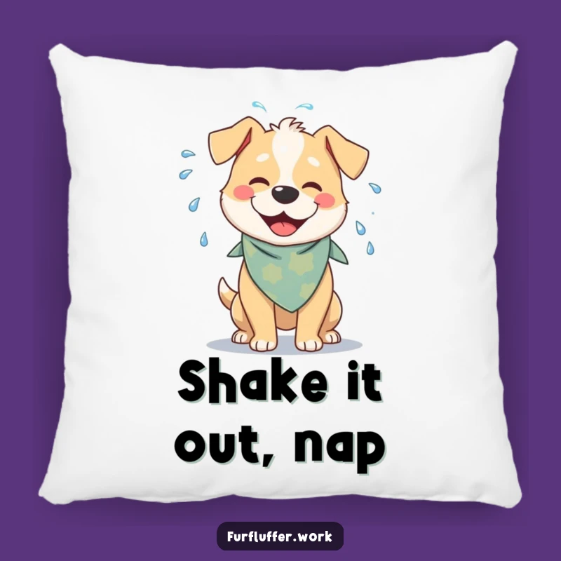 Funny Dog Water Shake Pillow: Soft Cushion with Playful Humor