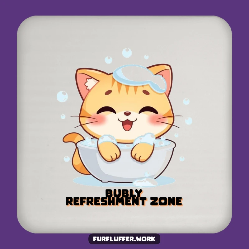Funny Cat Bath Coaster: Hilarious Protection for a Clean Surface