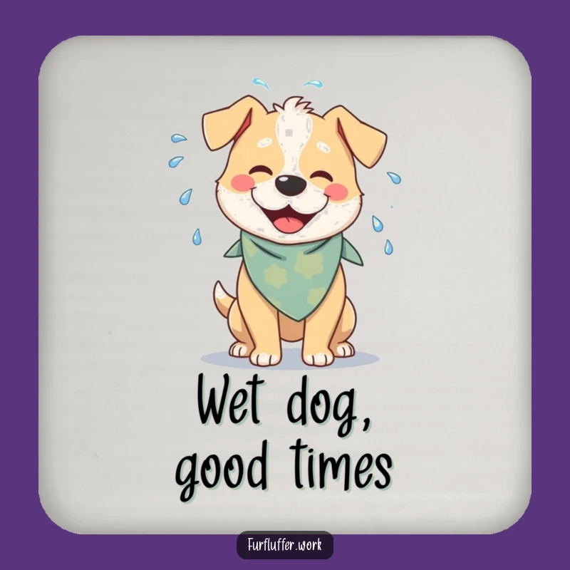 Funny Dog Water Shake Coaster: Protect Surfaces with Playful Humor