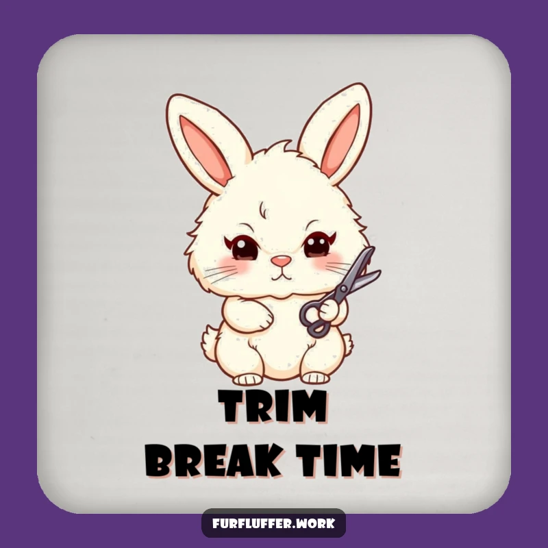 Funny Bunny Groomer Coaster - Chic Protection, Stylish Gift