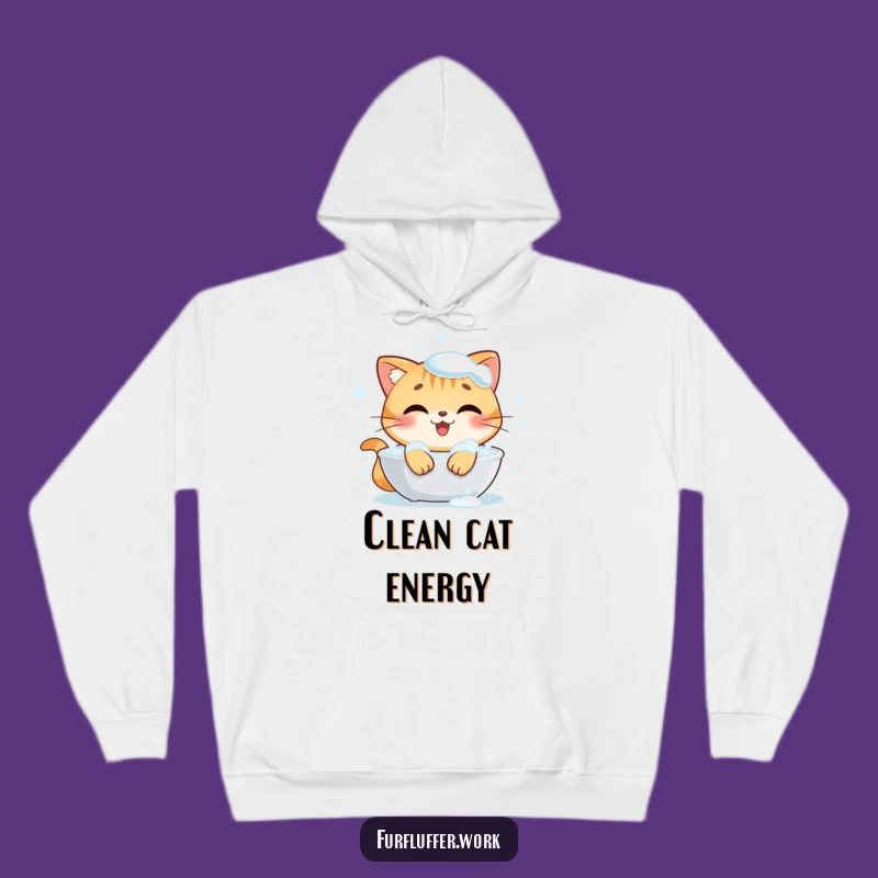 Funny Cat Bath Hoodie: Cozy Comfort with a Hilarious Clean Feline