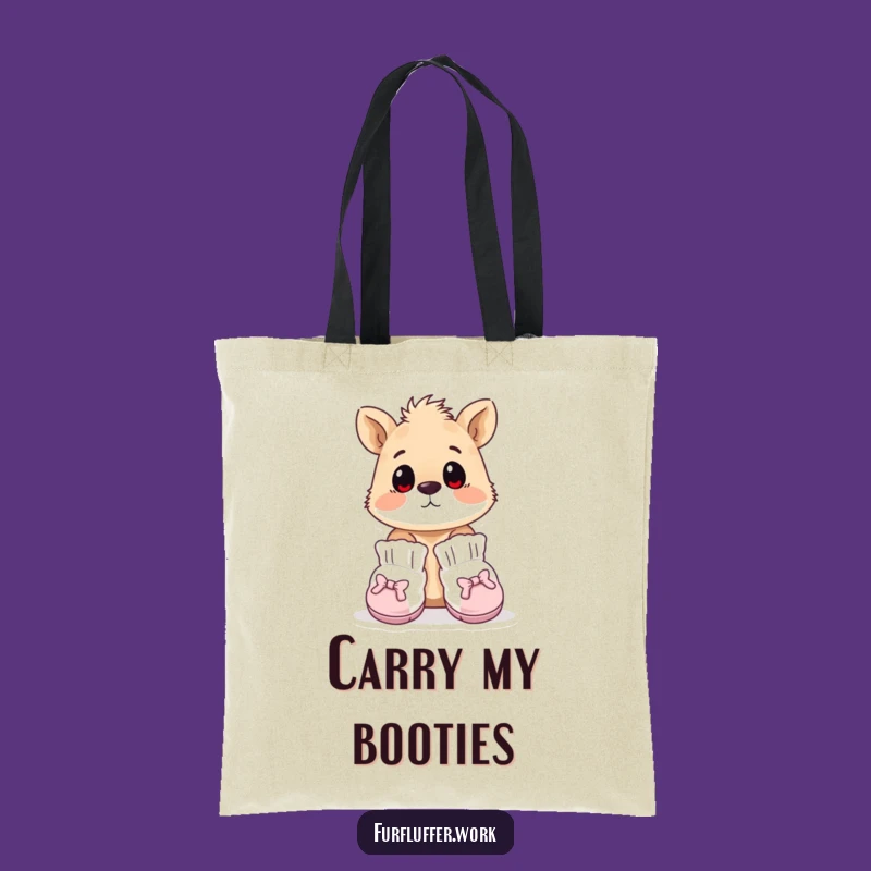 Funny Surprised Animal Booties Tote Bag - Chic Grooming Accessory