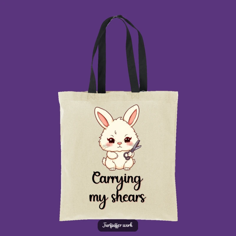 Funny Bunny Groomer Tote Bag - Chic Carry-All, Stylish Gift